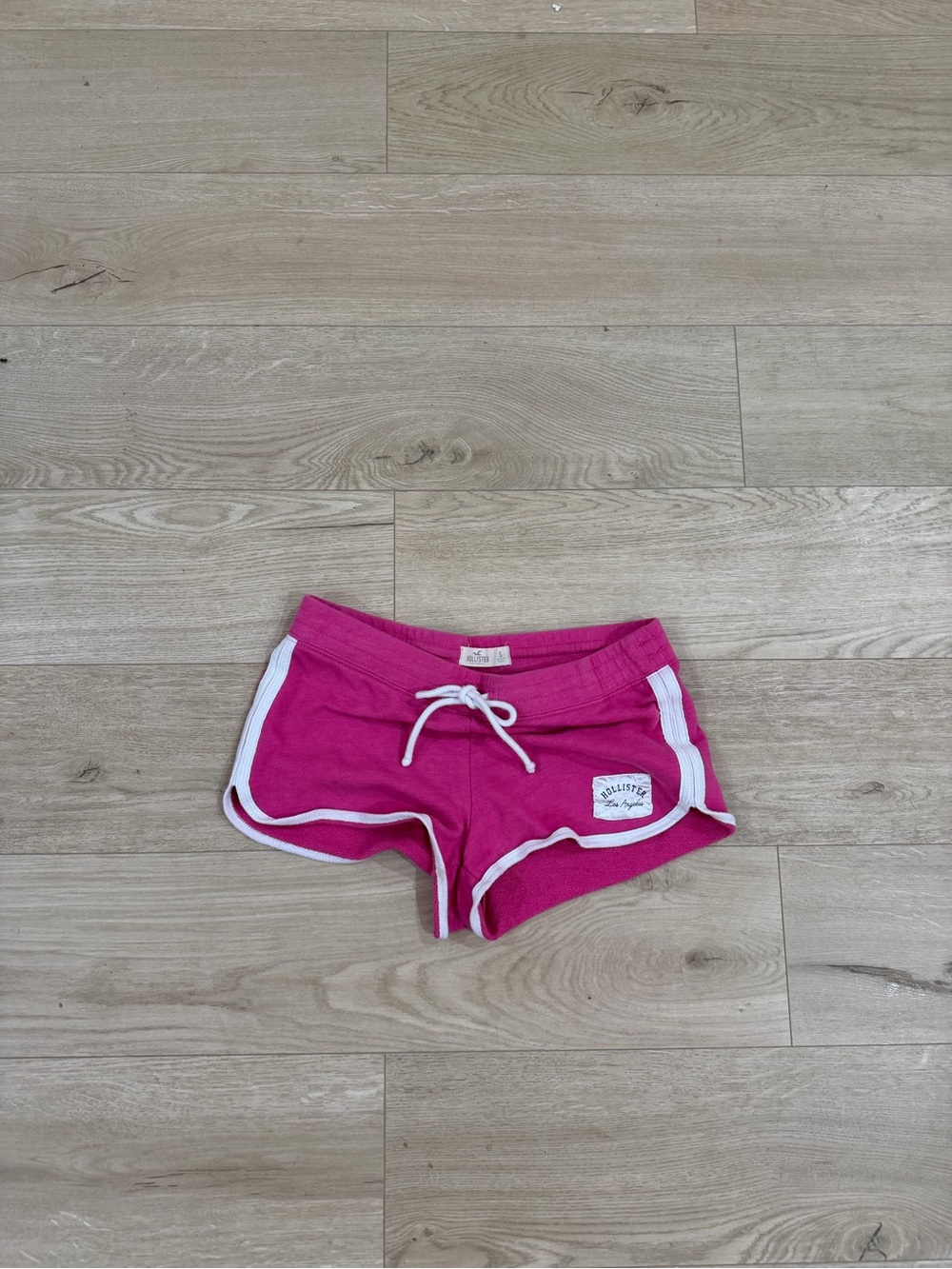 Y2K Mini Hot Pink Shorts with White Trim - Hollister